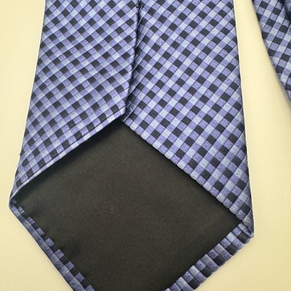 Vintage Wembley Necktie Mens Blue Geometric 100% Silk Tie Modern Tie Classic - Picture 5 of 8